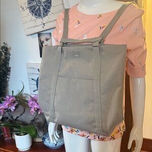 Bench large convertible Gray Tote Bag/backpack